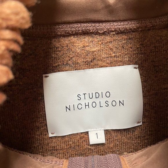 STUDIO NICHOLSON ZIP SHERPA TEDDY FLEECE - Picture 5 of 5
